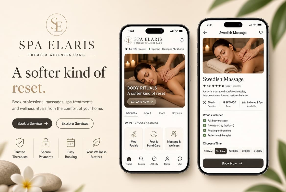 Spa Elaris wellness website